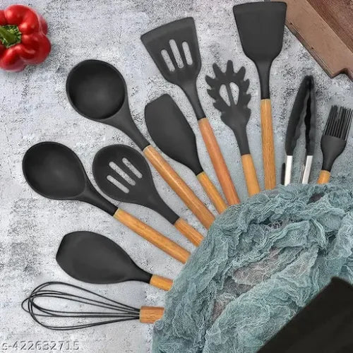 12 Pieces Silicone Utensils Set – Non-Stick Kitchen Cooking Tools