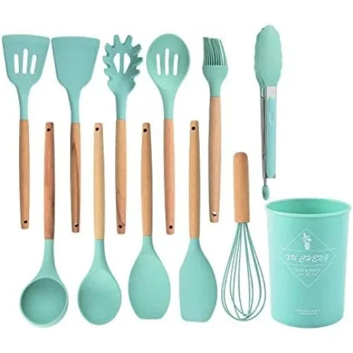 12 Pieces Silicone Utensils Set – Non-Stick Kitchen Cooking Tools