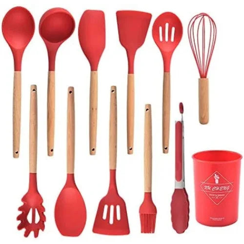 12 Pieces Silicone Utensils Set – Non-Stick Kitchen Cooking Tools
