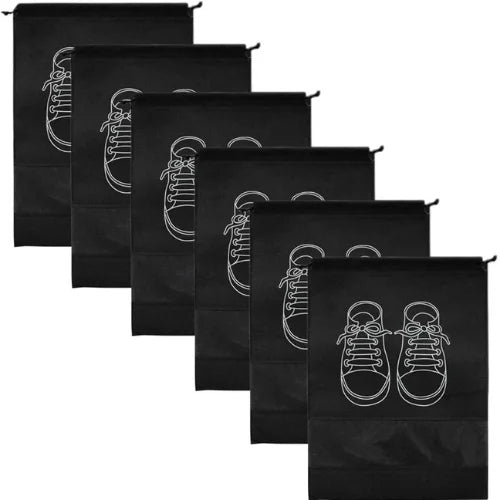 Travel Shoe Storage Bag with Transparent Window – Waterproof Drawstring Shoe Organizer for Travel & Closet