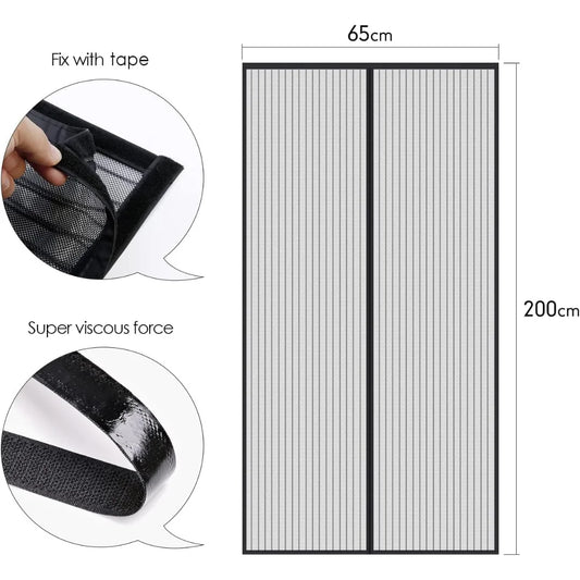 Magnetic Screen Door Mesh Curtain – Fly Insect Protection for Home, Balcony & Patio Doors