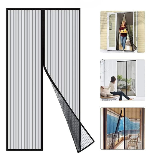 Magnetic Screen Door Mesh Curtain – Fly Insect Protection for Home, Balcony & Patio Doors