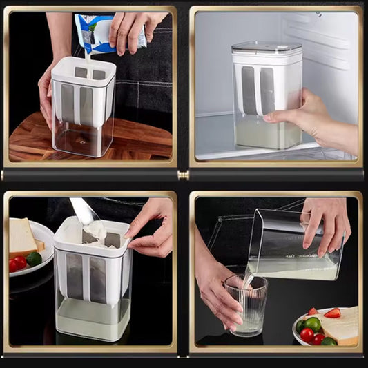 Greek Yogurt Maker 1100ml with Lid | Homemade Yogurt Strainer