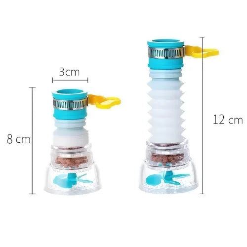 360° Flexible Faucet Splash Filter – Water Saving Tap Extension Nozzle