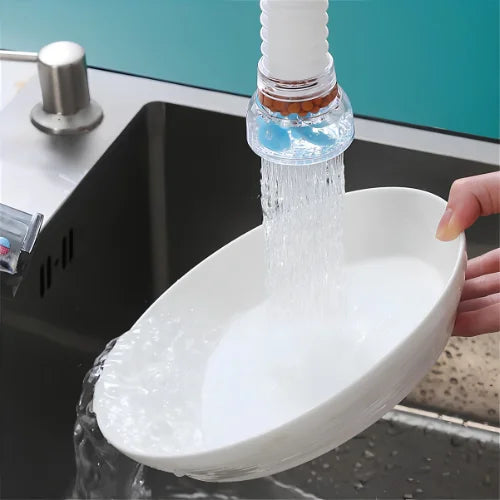 360° Flexible Faucet Splash Filter – Water Saving Tap Extension Nozzle