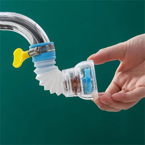 360° Flexible Faucet Splash Filter – Water Saving Tap Extension Nozzle