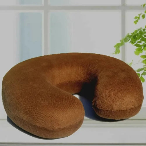 Premium Memory Foam Travel Neck Pillow – Soft U-Shaped Head Support for Airplane, Car, Train, Office & Sleep – Portable & Washable Cover