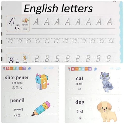 Magic Practice Copybook Set – Preschool Alphabet, Numbers, Math & Drawing Handwriting Workbooks for Kids Ages 3+