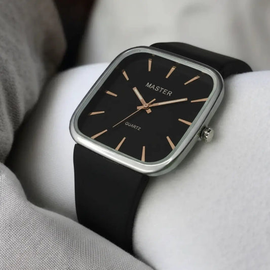 Master Quartz Square Dial Wrist Watch