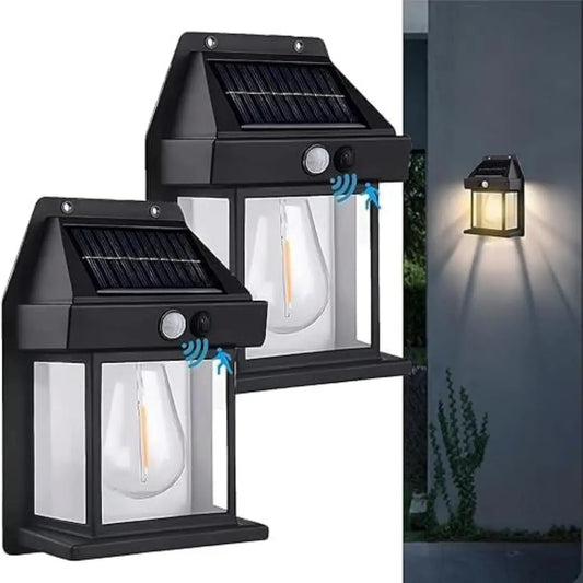 Solar Motion Sensor Outdoor Wall Light – Large Waterproof LED Lamp for Garden, Patio & Pathway