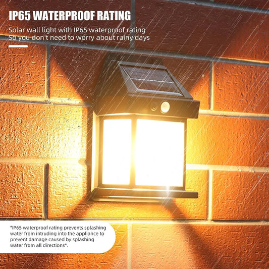 Solar Motion Sensor Outdoor Wall Light – Large Waterproof LED Lamp for Garden, Patio & Pathway