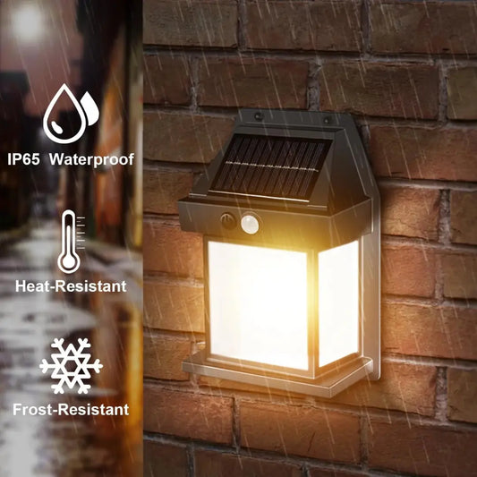 Solar Motion Sensor Outdoor Wall Light – Large Waterproof LED Lamp for Garden, Patio & Pathway