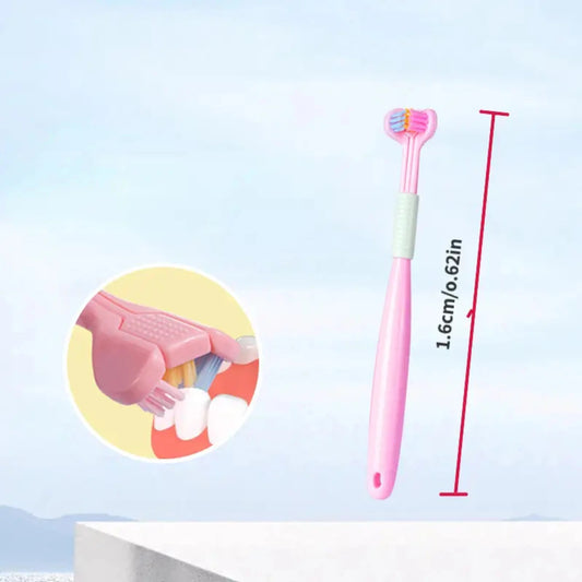 Three Sided Toothbrush with Soft Bristles – 360° Deep Cleaning, Gum Care, Replaceable Heads, Toothbrush for Adults & Kids