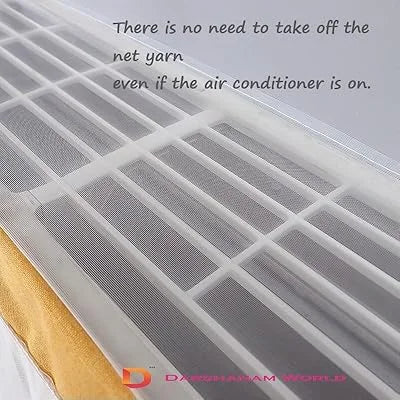 Dust-Proof Mesh Design Split AC Cover – Elegant Net & Lace Design