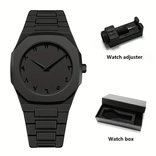 Luxury Waterproof Arabic Dial Watch – Classic Style with Modern Durability