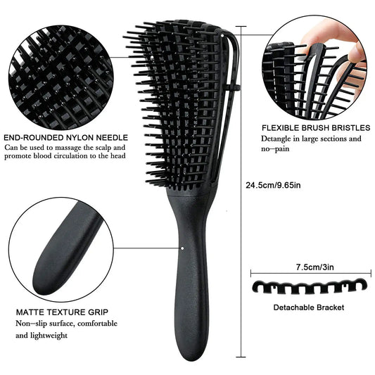 Detangling Brush & Scalp Massager Comb For Smooth, Tangle-Free Hair