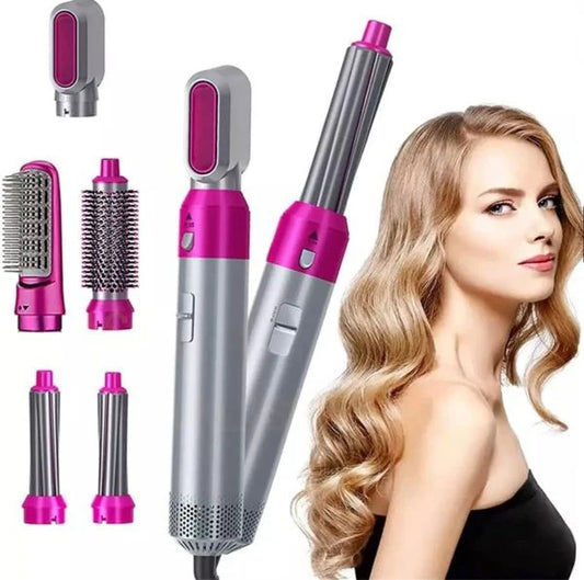 5-in-1 Electric Hair Styling Kit – Hair Dryer, Curling & Hot Air Brush