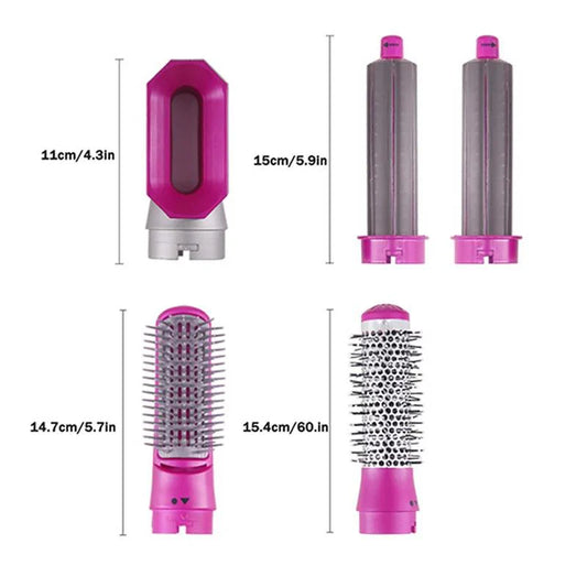 5-in-1 Electric Hair Styling Kit – Hair Dryer, Curling & Hot Air Brush