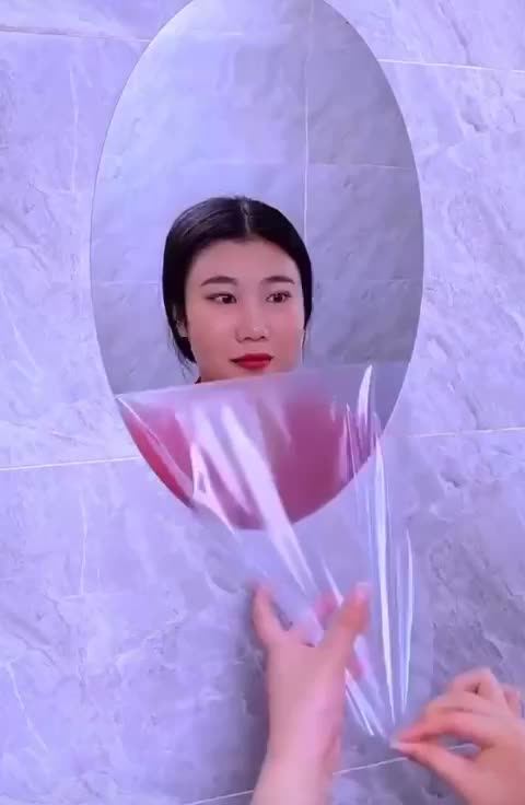 Oval Shape Flexible Self Adhesive Non-Glass Mirror Sticker