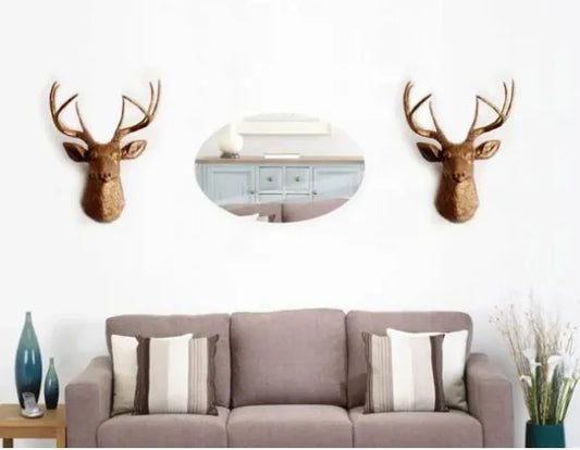 Oval Shape Flexible Self Adhesive Non-Glass Mirror Sticker