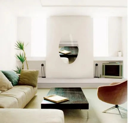 Oval Shape Flexible Self Adhesive Non-Glass Mirror Sticker