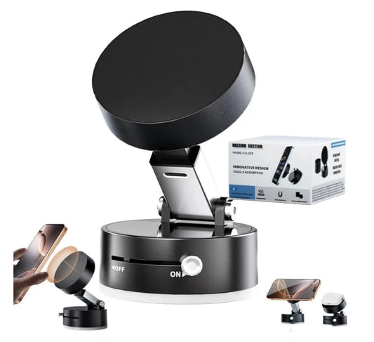 Vacuum Suction Car Phone Holder – Lightweight, Foldable & Strong Grip Mount