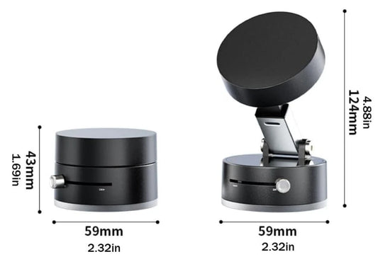 Vacuum Suction Car Phone Holder – Lightweight, Foldable & Strong Grip Mount