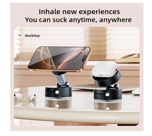 Vacuum Suction Car Phone Holder – Lightweight, Foldable & Strong Grip Mount