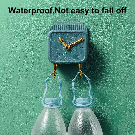 Wall-Mounted Multifunctional Clock & Mobile Holder – Space-Saving Design