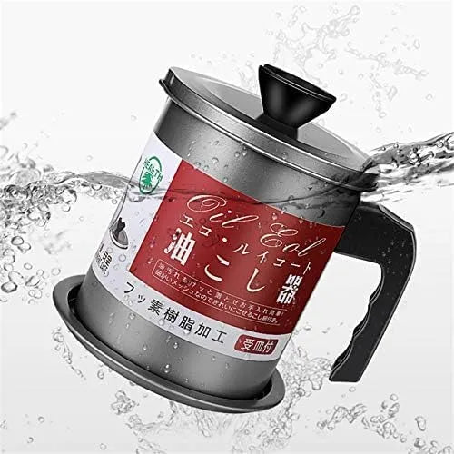 Oil Filter Cooker Pot – Stainless Steel Grease Separator & Storage