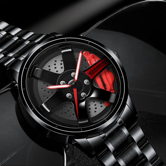 Skmei Rotation Rim Wheel Stainless Steel Waterproof Wrist Watch