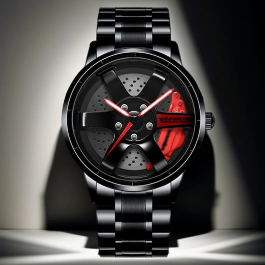 Skmei Rotation Rim Wheel Stainless Steel Waterproof Wrist Watch