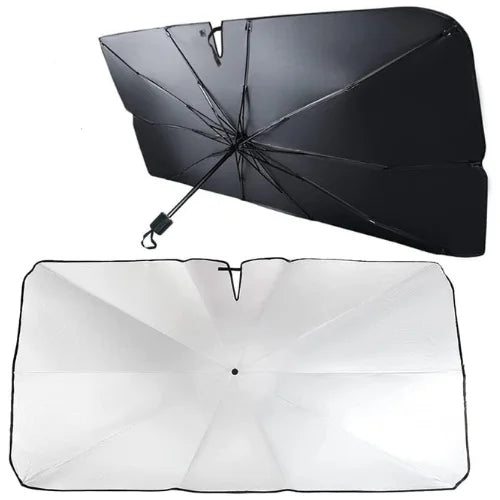 Foldable Car Windshield Sun Shade Umbrella – UV Protection Heat Blocker Sunshade for Cars Interior Protection