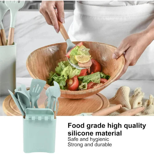 12 Pieces Silicone Utensils Set – Non-Stick Kitchen Cooking Tools