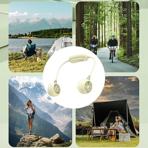 Portable Rechargeable Neck Fan – Hands Free USB Cooling Fan