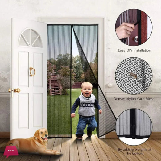 Magnetic Screen Door Mesh Curtain – Fly Insect Protection for Home, Balcony & Patio Doors