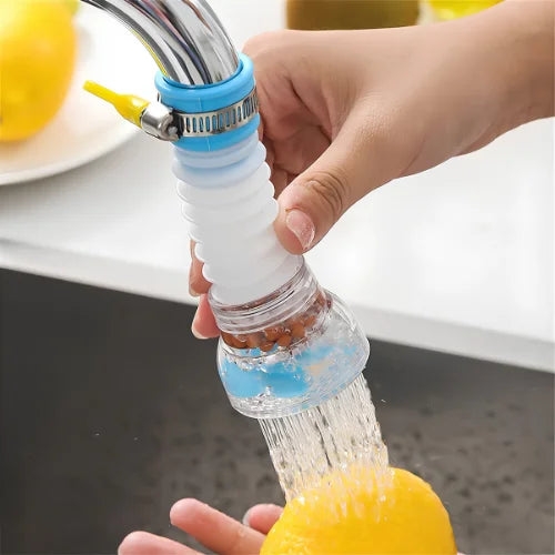 360° Flexible Faucet Splash Filter – Water Saving Tap Extension Nozzle