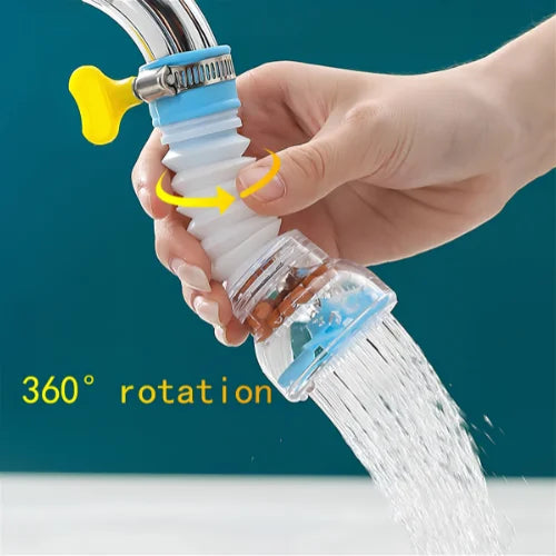 360° Flexible Faucet Splash Filter – Water Saving Tap Extension Nozzle