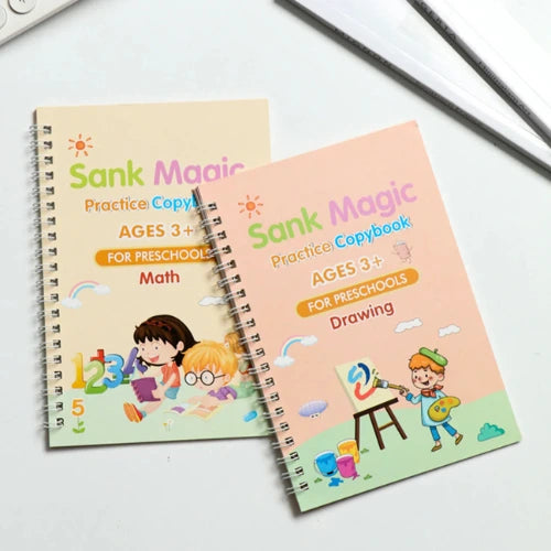 Magic Practice Copybook Set – Preschool Alphabet, Numbers, Math & Drawing Handwriting Workbooks for Kids Ages 3+