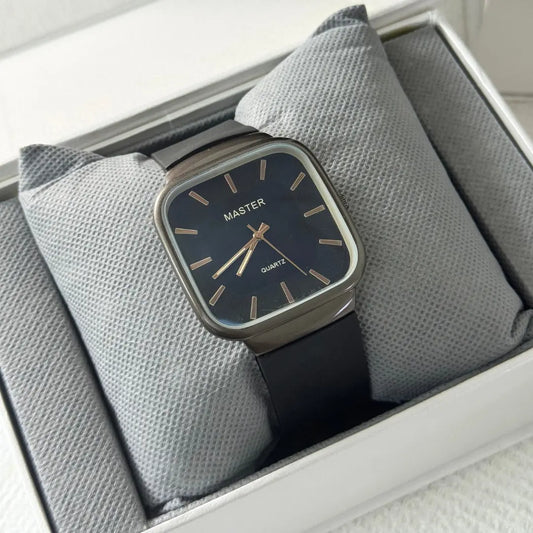 Master Quartz Square Dial Wrist Watch