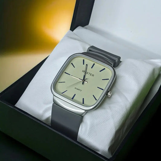 Master Quartz Square Dial Wrist Watch
