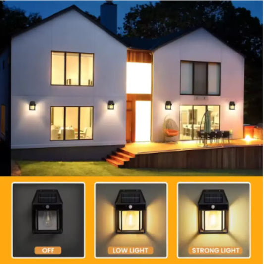 Solar Motion Sensor Outdoor Wall Light – Large Waterproof LED Lamp for Garden, Patio & Pathway