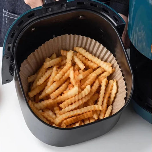 50PCS Air Fryer Disposable Parchment Paper Liners – Non-Stick, Oil-Proof Baking Mats