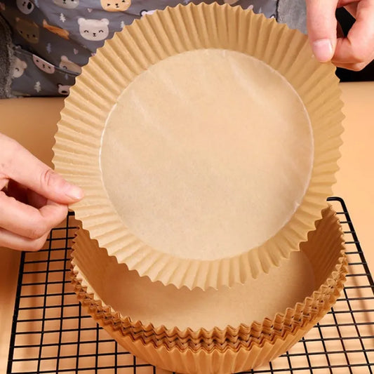 50PCS Air Fryer Disposable Parchment Paper Liners – Non-Stick, Oil-Proof Baking Mats