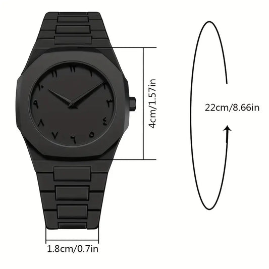 Luxury Waterproof Arabic Dial Watch – Classic Style with Modern Durability