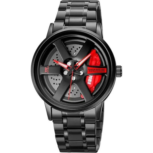 Skmei Rotation Rim Wheel Stainless Steel Waterproof Wrist Watch
