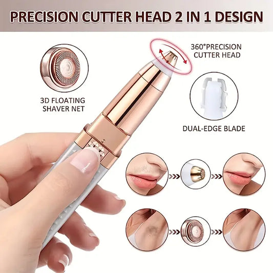 Multifunctional Rechargeable Electric Facial, Eyebrow & Body Hair Shaver & Trimmer