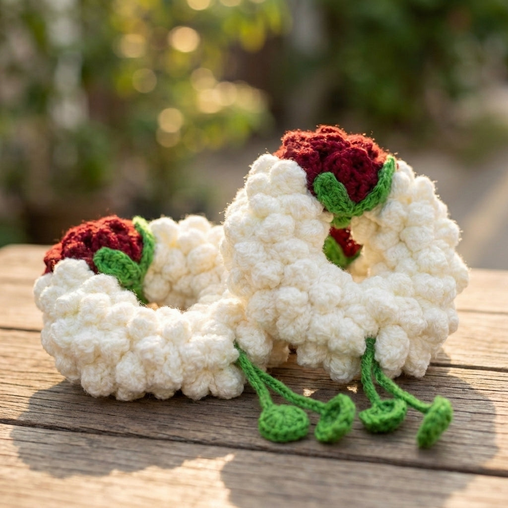 Handmade Crochet Rose Hand Gajra