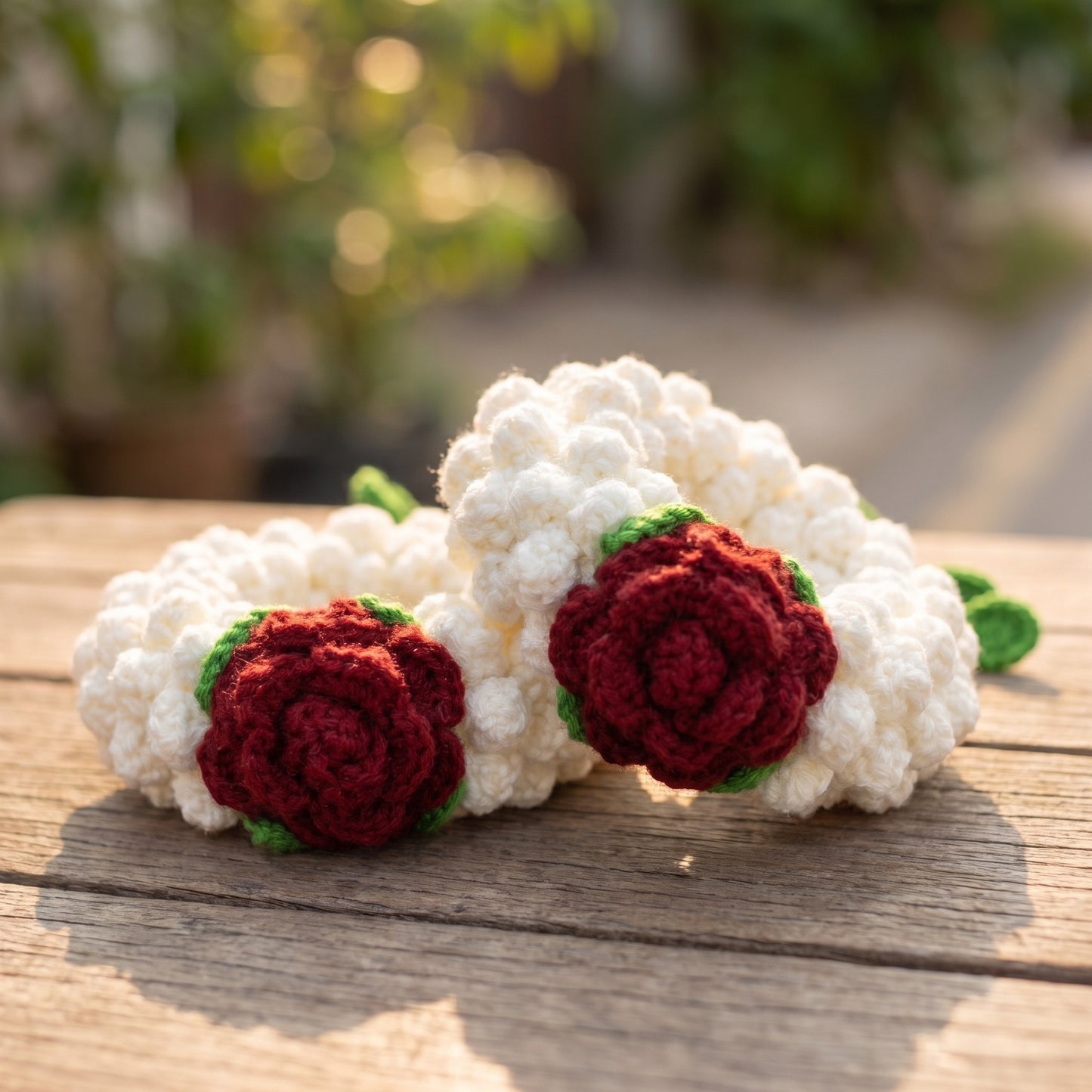 Handmade Crochet Rose Hand Gajra