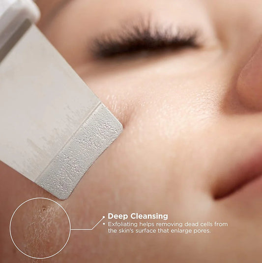 Ultrasonic Shovel Face Scrubber – Deep Cleansing, Lifting & Massage Tool